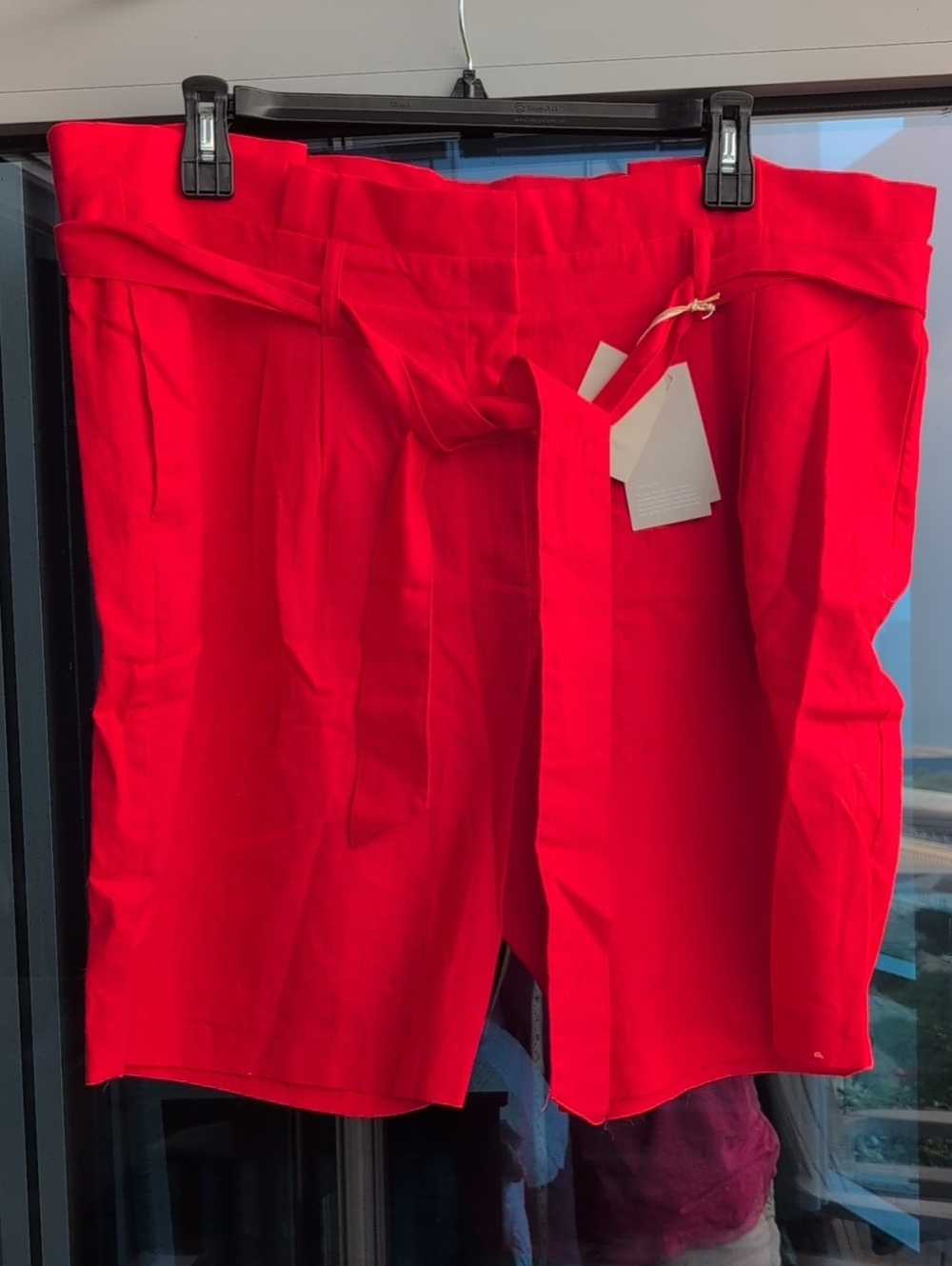 Boden Red Women's Shorts with Branded Waist Label